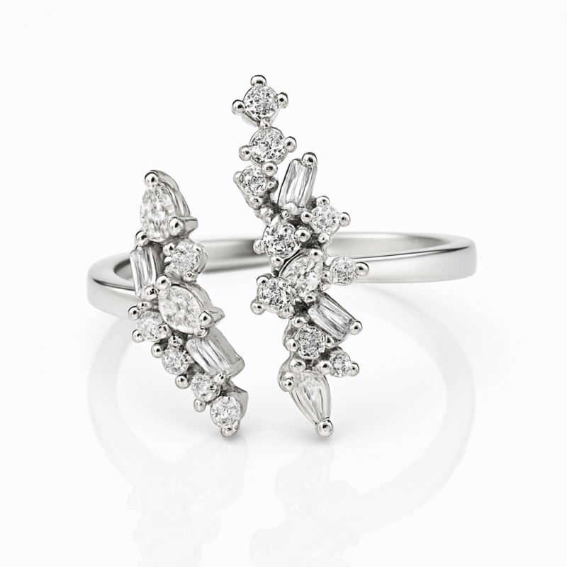 Fehér arany gyémántgyűrű (1)