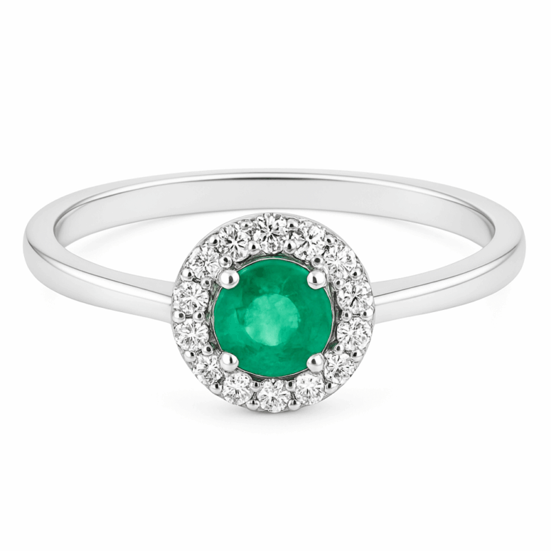 Zöld smaragd ezüst gyűrű