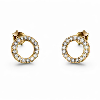 Körbe köves fülbevaló