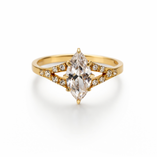 Marquise eljegyzési gyűrű