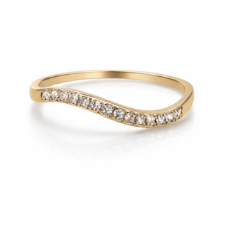 Hullámos gyűrű kövekkel