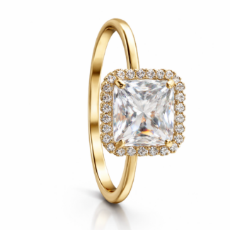 Radiant csiszolású eljegyzési gyűrű